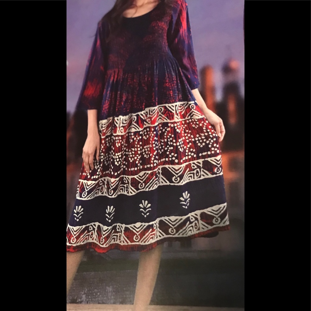 NWT. Sacred Threads onesize Dress. 219753. LG/GR/GR